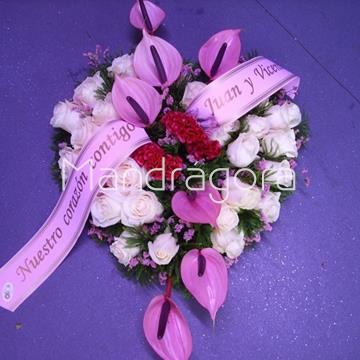 Corazón de flores - Imagen 1