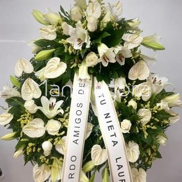 Corona Funeraria en blanco - Imagen 1