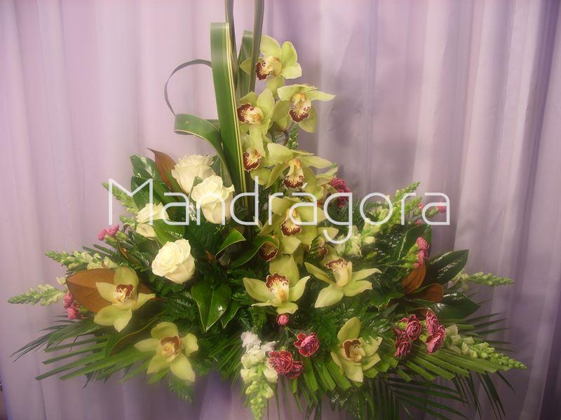 Ramo de defunción con orquídeas - Imagen 3