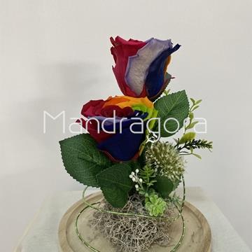 Rosa multicolor preservada - Imagen 2